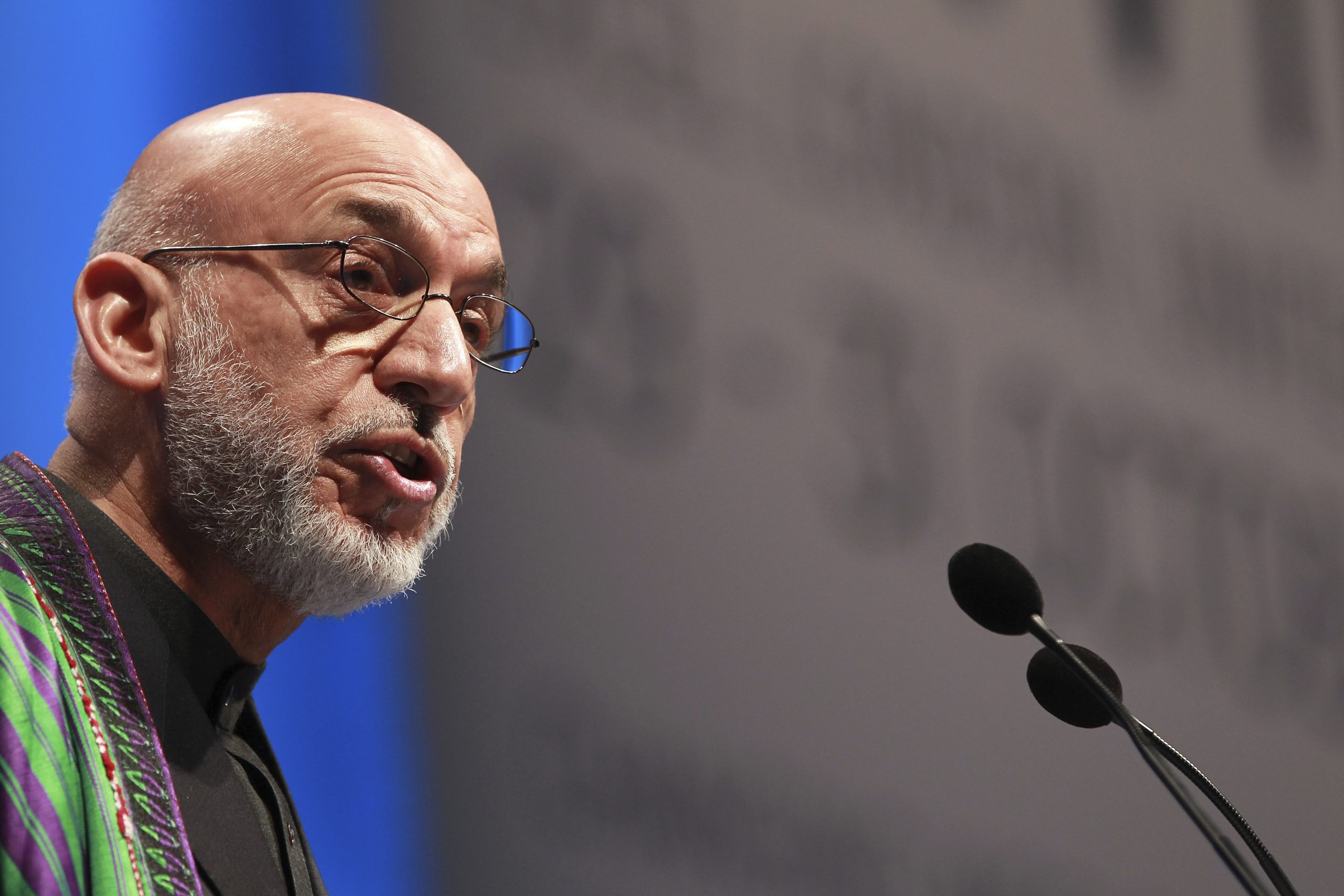 On the slide: Hamid Karzai balks at deal with US