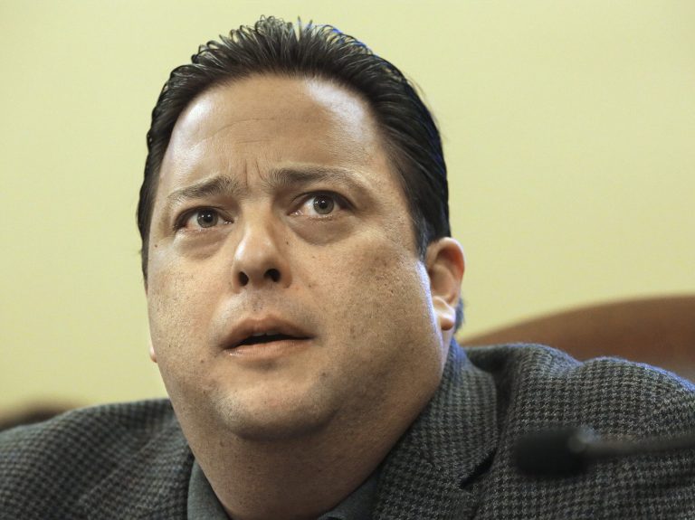 This Monday, Dec. 2, 2013 photo shows Illinois state Rep. Robert Rita, D-Blue Island, speaking to lawmakers during a House Committee hearing on gambling at the state Capitol in Springfield, Ill. Rita believes his latest bid to expand Illinois gambling may finally bear fruit now that the state's thorny pension crisis has been resolved to the satisfaction of the governor who twice spiked measures that would have added casinos. Rita is to launch his quest Tuesday, Jan. 28, 2014, with a planned meeting at East St. Louis' Casino Queen, where he was to seek input from the region's casinos, a horse track and local officials. (AP Photo/Seth Perlman)