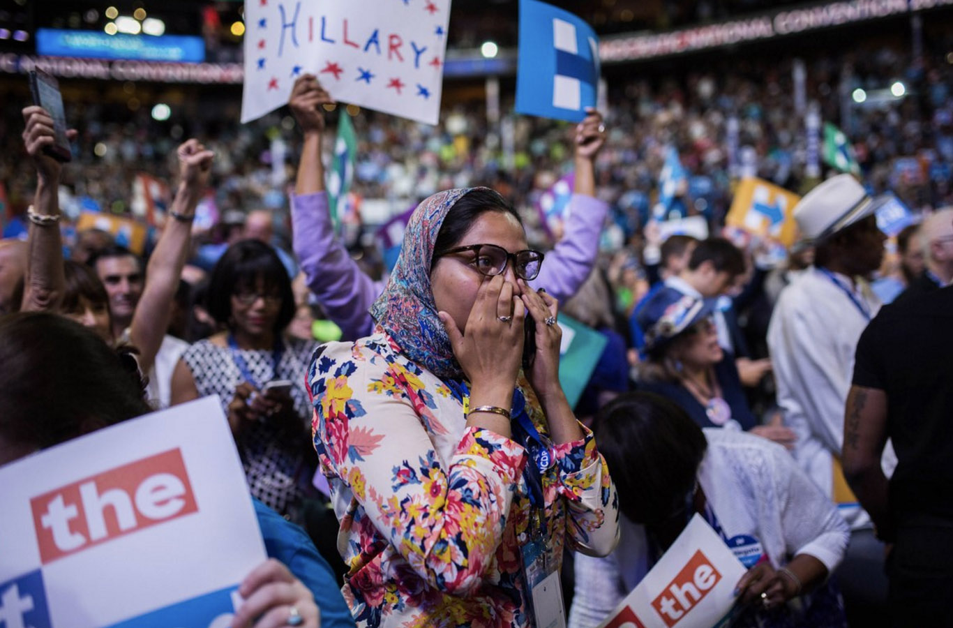 Whoops: Clinton ‘we made history’ tweet features crying Sanders staffer