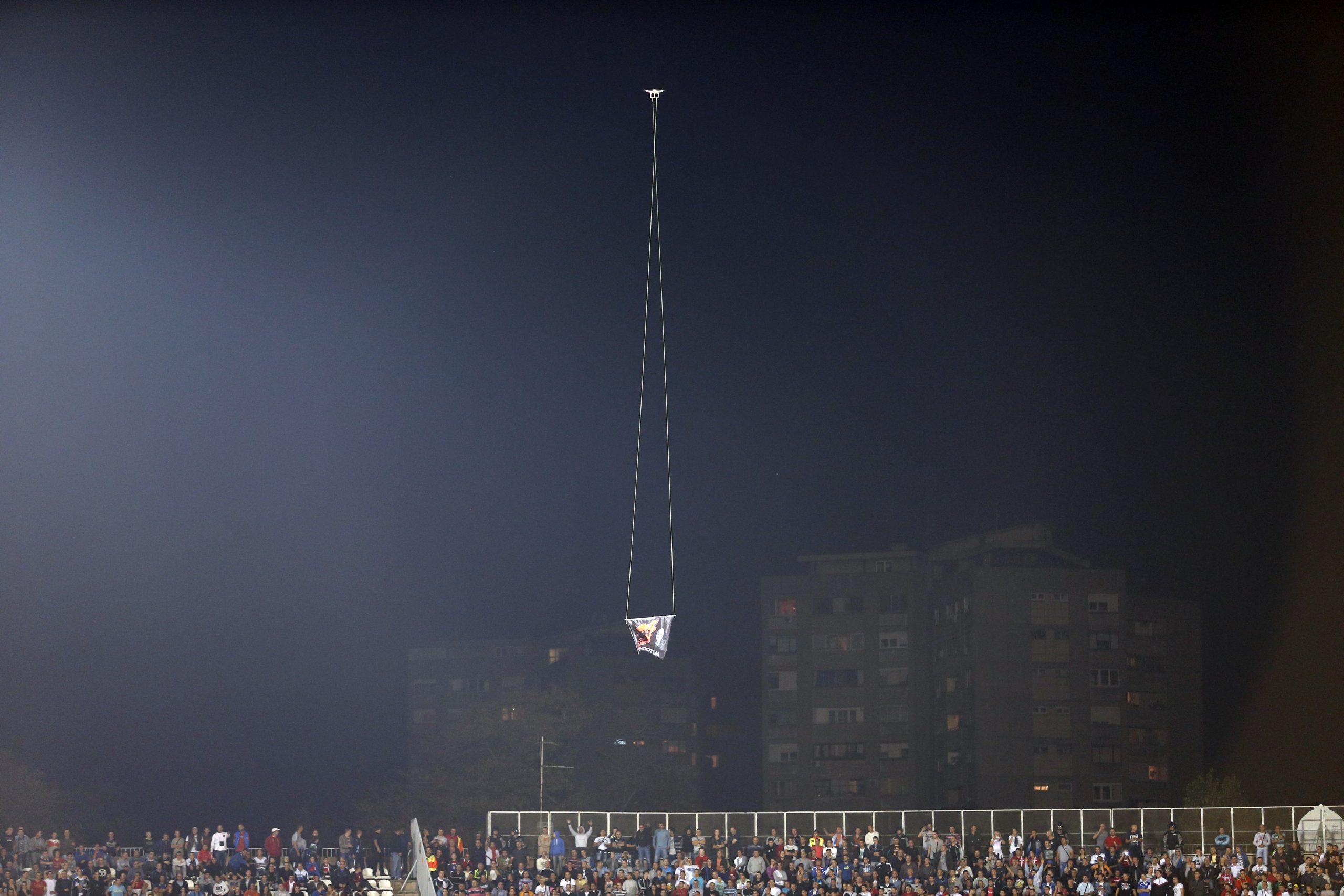 Drone, banner force end to Euro soccer qualifier