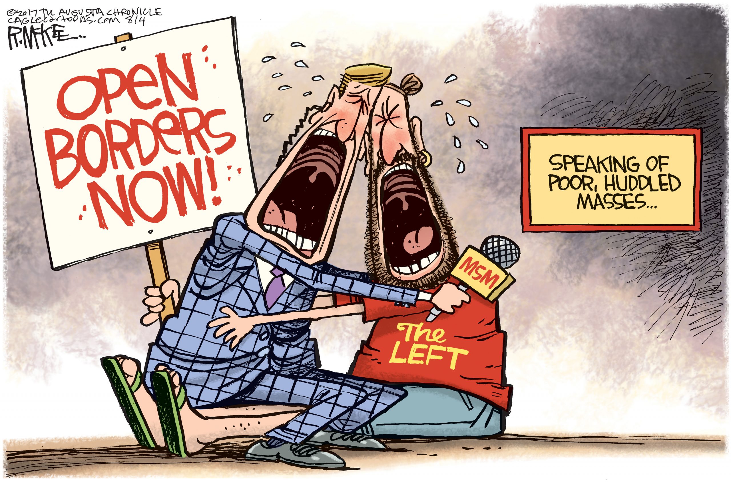 Editorial cartoon: Open borders now!