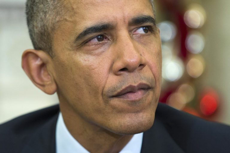 President Barack Obama is still refusing to call the California shooting an act of terrorism, even after the FBI said it is now investigating the shooting as a terrorist event. (AP Photo/Evan Vucci)