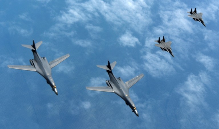 The move was a demonstration of force, and one that has occurred several times this year after the country conducted ballistic missile tests. (U.S. Air Force)