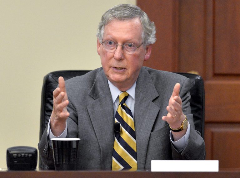 Kentucky Sen. Mitch McConnell said he doesn't know whether the Medicaid expansion 