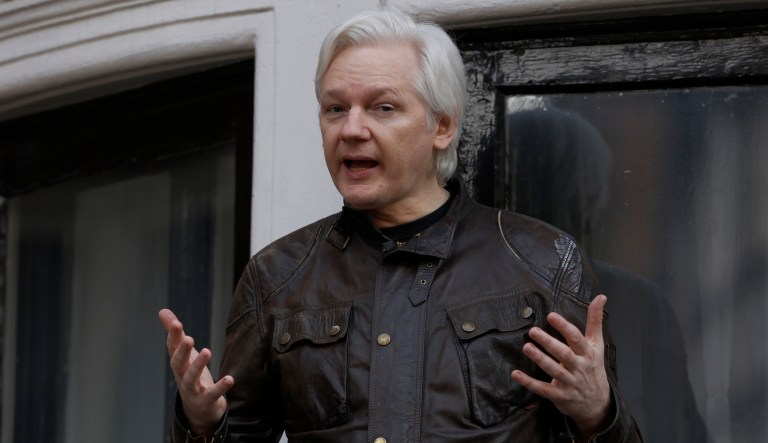 Julian Assange, founder of WikiLeaks, tweeted Wednesday that his group had been approached by figures linked to President Trump's campaign team and asked for access to Hillary Clinton's emails. (Luke MacGregor/Bloomberg)