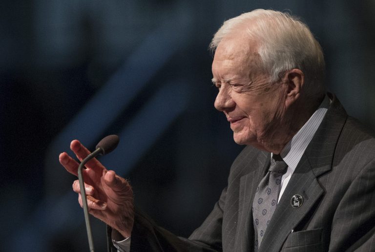 Israeli President Reuven Rivlin and Prime Minster Benjamin Netanyahu rejected a request to meet with Carter when he visits Israel in the coming weeks. (AP File Photo)