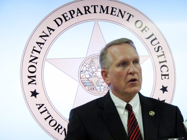 Montana Attorney General Tim Fox used a submission manuever to subdue a drunk man after a state energy conference. (AP Photo/Matt Volz)