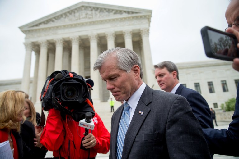 The Supreme Court tossed out Gov. McDonnell's conviction earlier this year. (AP Photo/Andrew Harnik)