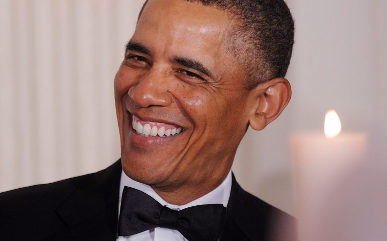 WASHINGTON, DC - FEBRUARY 24:  U.S. President Barack Obama laughs during a event with the National Governors Association in the State Dining Room of the White House on February 24, 2013 in Washington, DC. The nation's governors are congregating in Washington for their annual National Governors Association annual meeting. (Photo by Olivier Douliery-Pool/Getty Images)