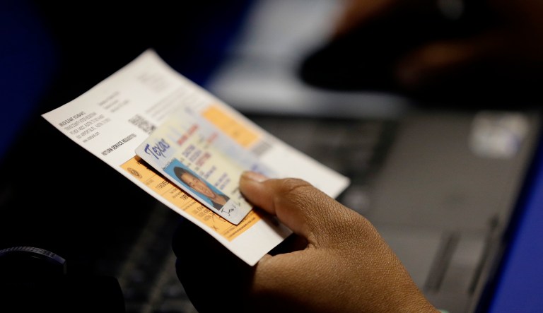 A federal court on Wednesday concluded Texas' replacement voter identification bill is discriminatory and moved to block the law from being implemented. (AP Photo/Eric Gay, File)