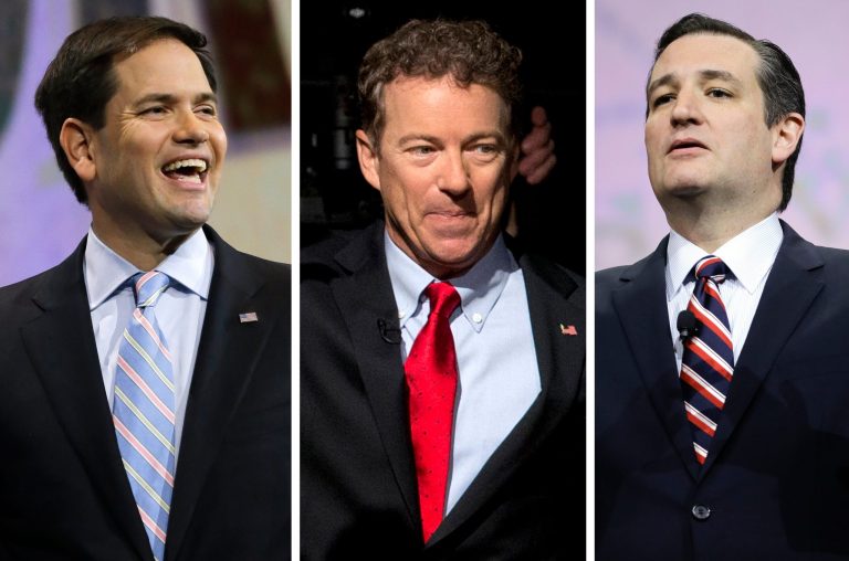 Sens. Rand Paul, Ted Cruz and Marco Rubio all have good records on economic freedom, according to reports. (AP Photos)