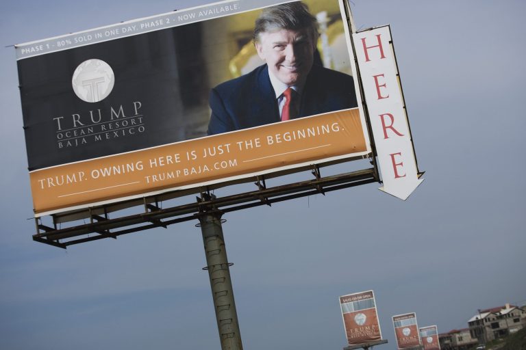 Realtors back Trump. (AP Photo/Guillermo Arias)