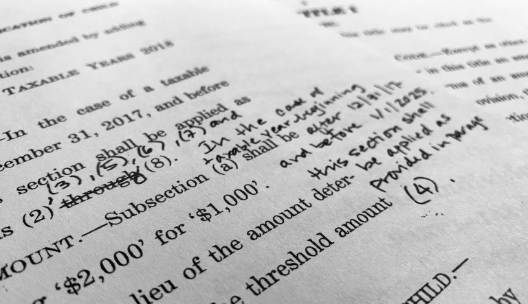 Republican tax legislation advancing toward final votes in Congress could undermine health insurance markets and add to the financial squeeze on Medicare. Lawmakers are trying to resolve differences between House and Senate versions in hopes of finishing around Christmas. (AP Photo/Jon Elswick)