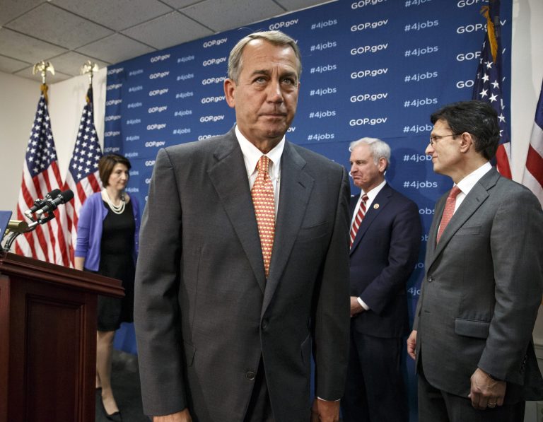 House Speaker John Boehner wraps up a news conference on Capitol Hill earlier this year. Is he really 