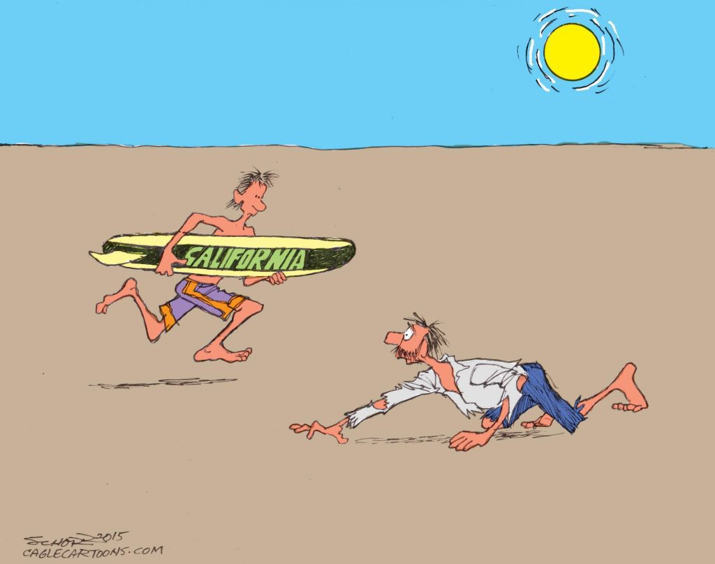 Editorial cartoon: California desert