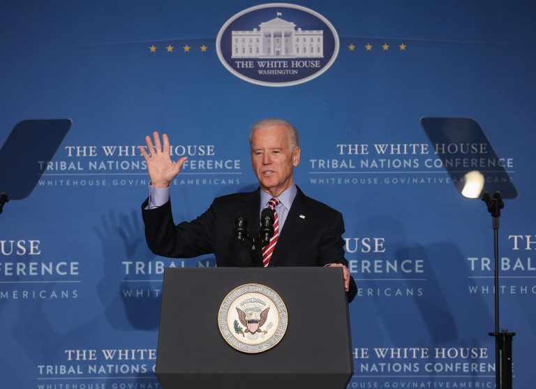 The shots were fired outside the security perimeter that surrounds the Bidens' home. (Photo by Mark Wilson/Getty images)