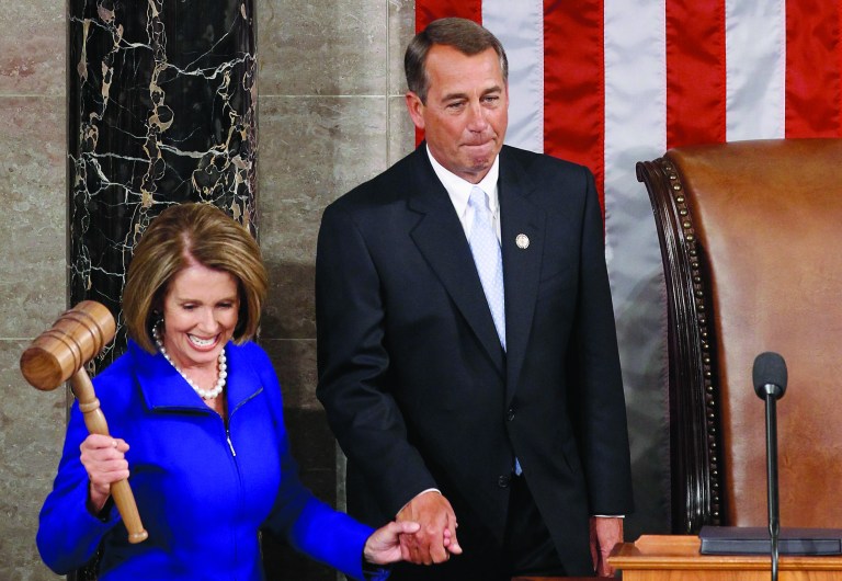 Labor and supporters of House Democrats are joining to help Nancy Pelosi win back the speaker's gavel from Republican John Boehner. (Photo by Chip Somodevilla/Getty Images)