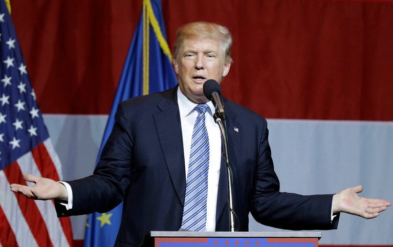 Republican delegates met Thursday morning to debate a rules change that could throw a wrench into Donald Trump's plans to claim the nomination. (AP Photo/Darron Cummings)