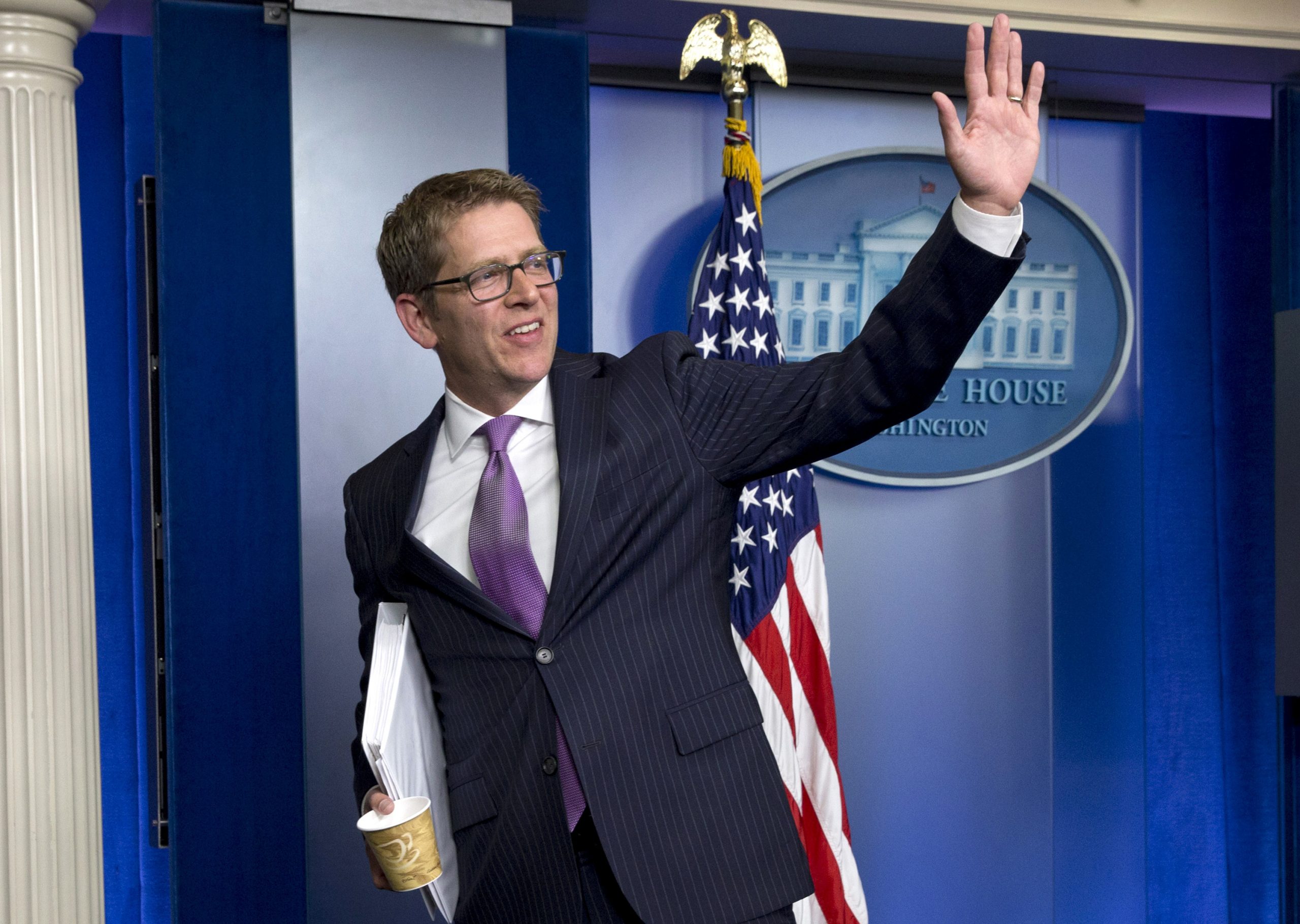 Unshackled from White House decorum, Jay Carney takes veiled shot at the press