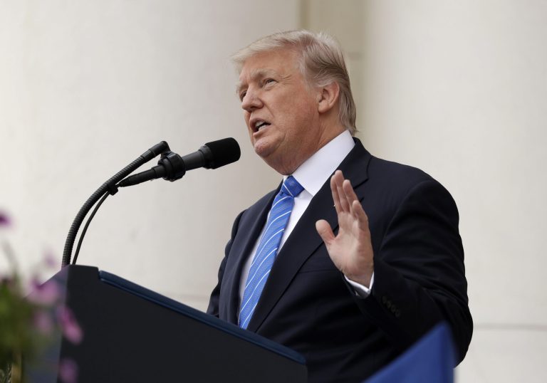 President Trump's tweets about the travel ban may factor into how the Supreme Court would interpret the effort. The 9th Circuit Court of Appeals mentioned the tweets in its opinion preserving the blockade of the ban. (AP Photo/Evan Vucci)