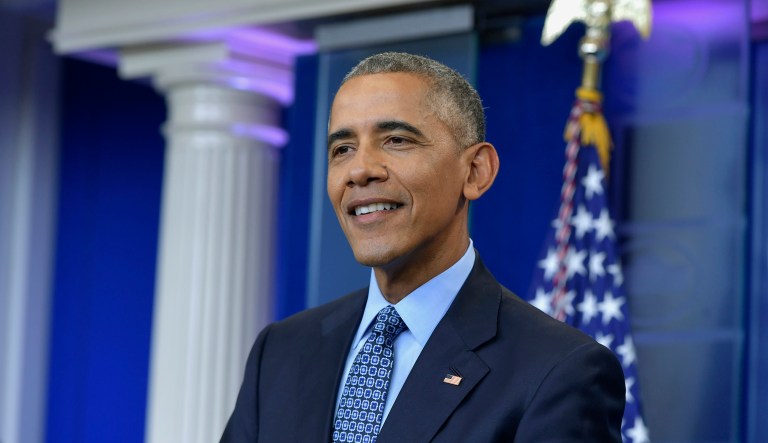 On Sunday, former President Barack Obama officiated the wedding for Dana Remus and Brett Holmgren, two of his former aides, in Washington, D.C. (AP Photo/Susan Walsh)