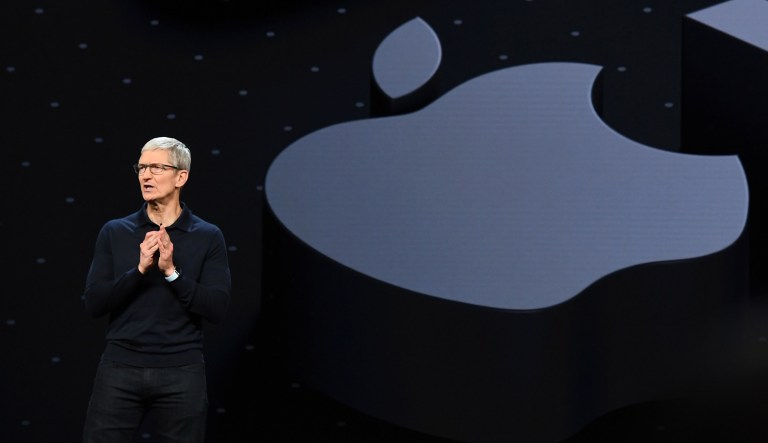 Tim Cook, chief executive officer of Apple Inc., speaks during the Apple Worldwide Developers Conference.
