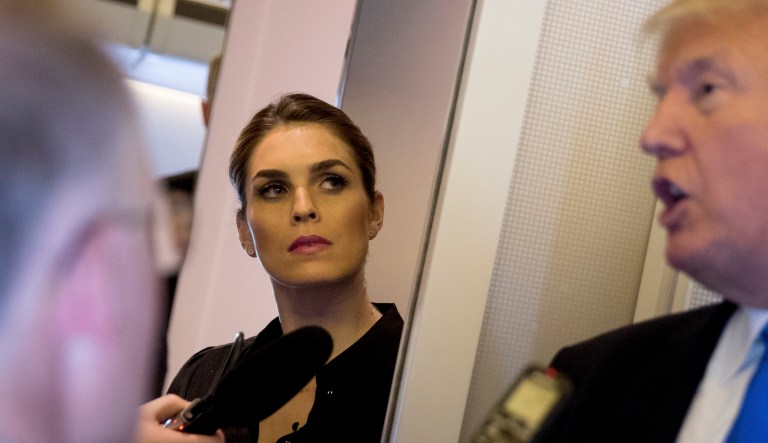 The House Intelligence Committee plans to quiz longtime Trump aide and White House communications director Hope Hicks about any contact Trump campaign associates may have had with Russian operatives. (AP Photo/Andrew Harnik)