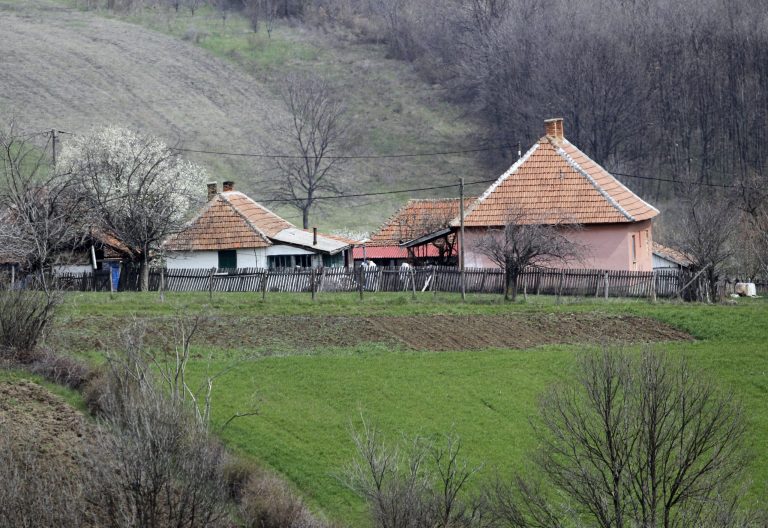 Serbian police officers inspect gardens in the village of Velika Ivanca, Serbia, Tuesday, April 9, 2013. A 60-year-old man gunned down 13 people, including a baby, in a house-to-house rampage in the quiet village on Tuesday before trying to kill himself and his wife, police and hospital officials said. Belgrade emergency hospital spokeswoman Nada Macura said the man, identified only as Ljubisa B., used a handgun in the shooting spree at five houses. The dead included six women.(AP Photo/Darko Vojinovic)