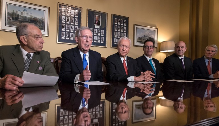 The Senate plan undermines the president and the House of Representatives on death tax repeal. (AP Photo/J. Scott Applewhite)