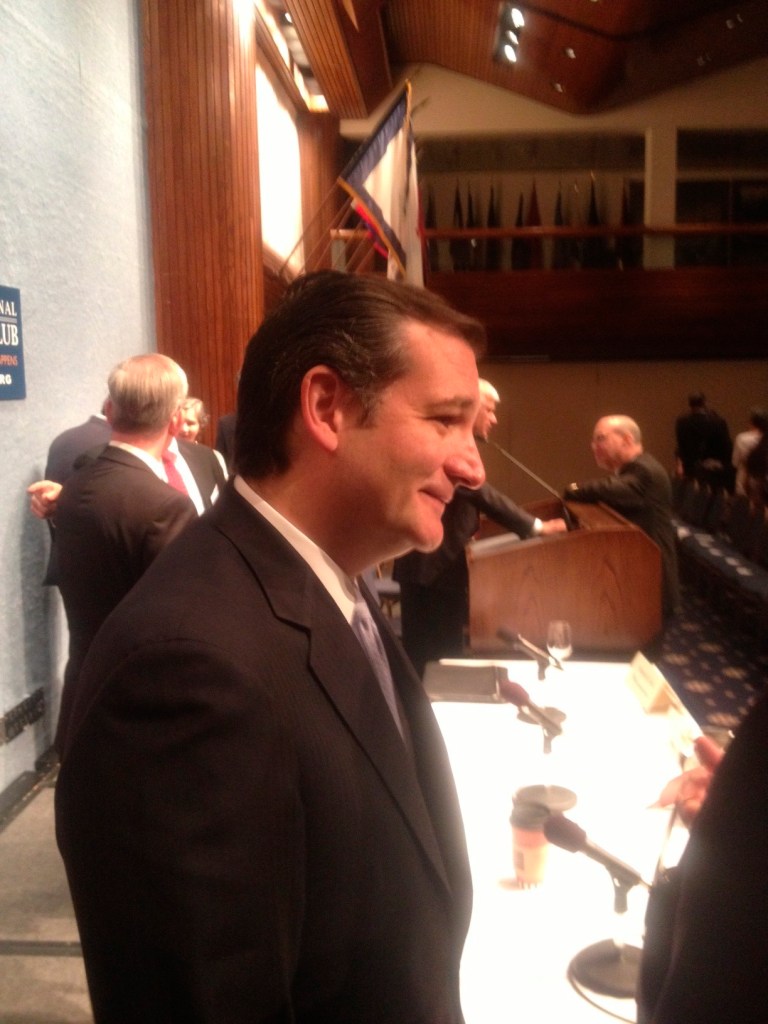 Texas Sen. Ted Cruz after speaking to the Federalist Society.