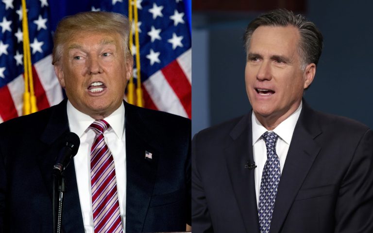 Donald Trump and Mitt Romney's final wins look basically similar. Romney won California with 79.7 percent of the vote, but Trump's winning total at the moment is 75.4 percent. (AP Photos)