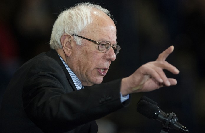"I think she should resign, period," Bernie Sanders told ABC's "This Week" host George Stephanopoulos. (Ty Wright/Bloomberg)
