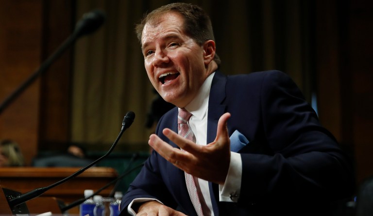 Don Willett testifies during a Senate Judiciary Committee hearing on nominations on Capitol Hill in Washington, Wednesday, Nov. 15. Willett has been nominated to the United States Circuit Judge For The Fifth Circuit. (AP Photo/Carolyn Kaster)