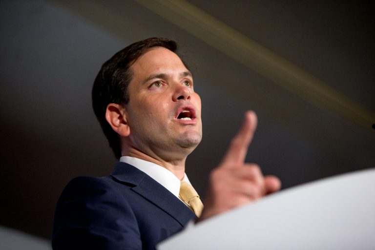 Rubio gained approximately nine percentage points and moved from fifth place before the debate to second place afterward, according to YouGov polling. (AP Photo/Andrew Harnik)