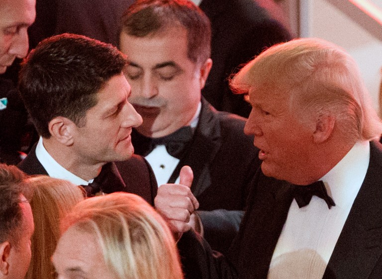 Ryan must expect Trump to secure his right flank. So far, there's no indication that will happen. (AP Photo/Evan Vucci)