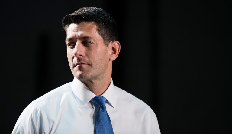 Speaker of the House Paul Ryan, R-Wis., gave up the chairmanship of the House Ways and Means Committee and his career ambition when he accepted his current post. (AP Photo/Matt Rourke)