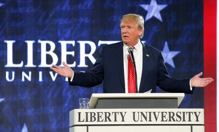 Republican presidential candidate Donald Trump's own suspect history on abortion rights is well documented. (AP Photo/Steve Helber, File)