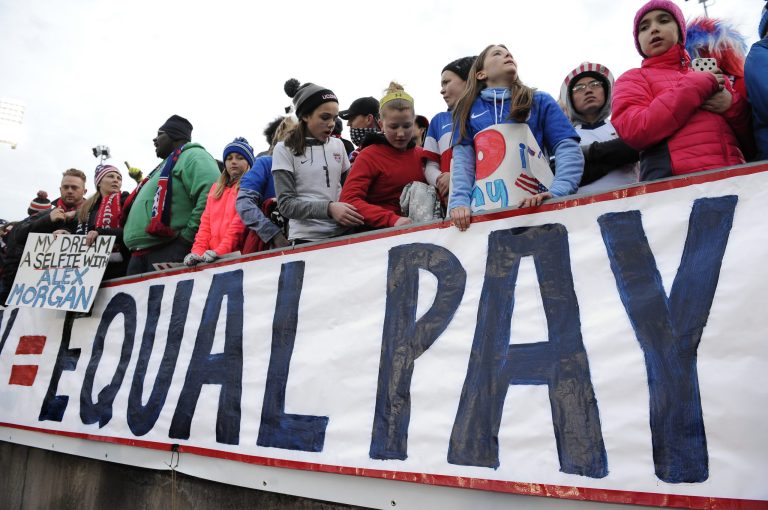 Next Equal Pay Day, let's celebrate the hard earned success of closing the wage gap instead of perpetuating the myth of its existence. (AP Photo/Jessica Hill, File)