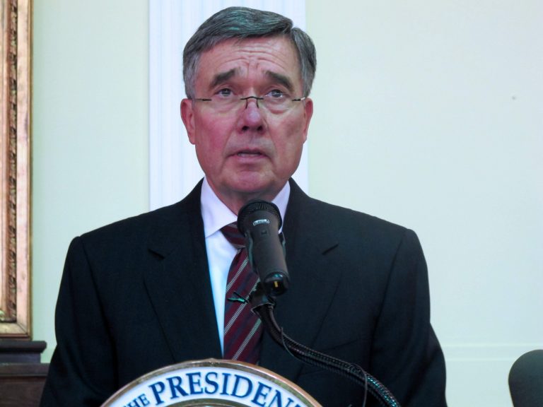 Gil Kerlikowske, director of the National Drug Control Policy, talks about President Barack Obama's 2013 blueprint for drug policy during a speech at the Johns Hopkins School of Medicine in Baltimore on April, 24, 2013. He says the strategy includes a greater emphasis on using public health to fight addiction and diverting non-violent drug offenders into treatment instead of prisons. (AP Photo/Brian Witte