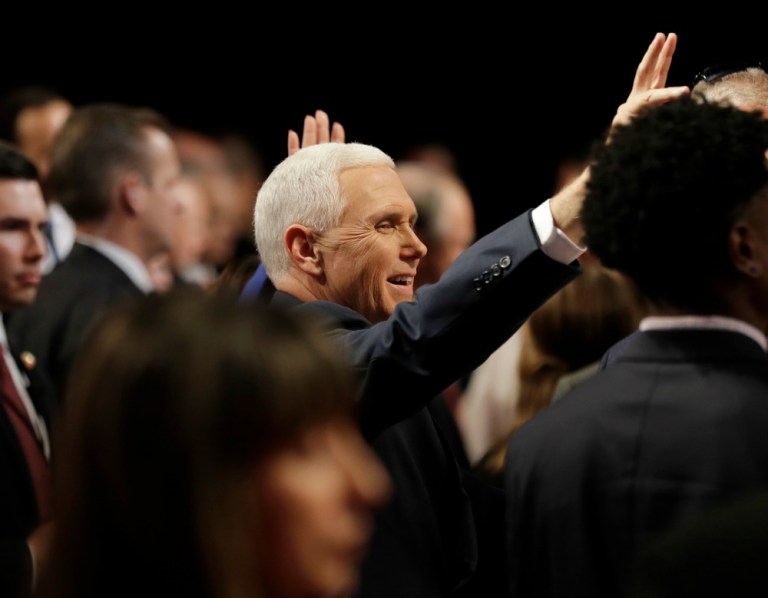 The Indiana governor said Donald Trump called to congratulate him on his performance onstage, which he said 