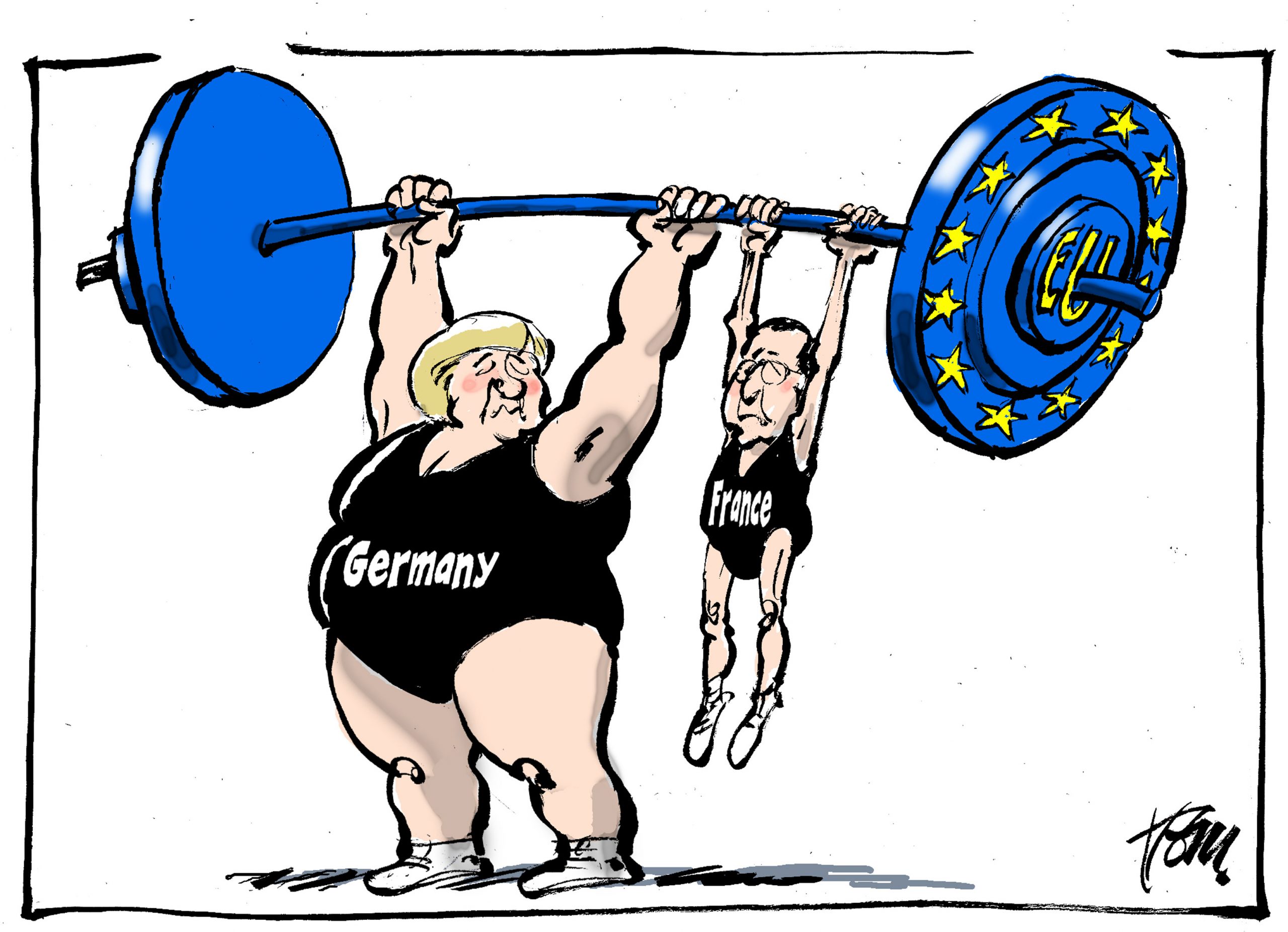 Editorial Cartoon: Holding up the EU