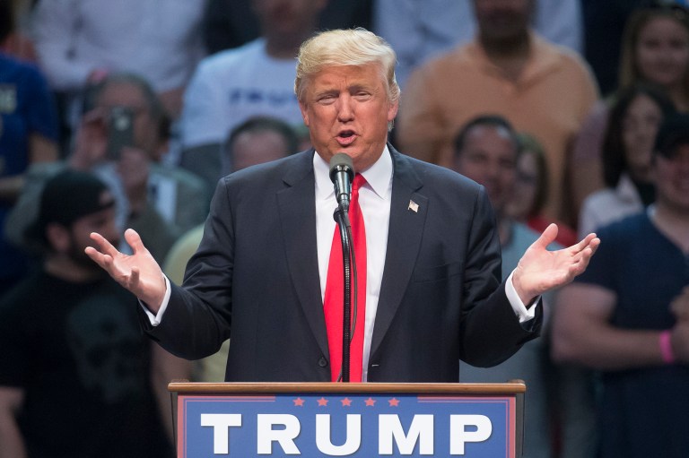 Republican presidential candidate Donald Trump called on the Obama administration to release the 28 classified pages of the congressional 9/11 report. (AP Photo/John Minchillo)