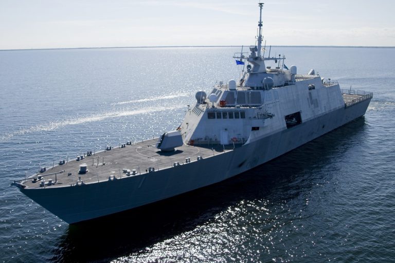 The U.S. Navy's Littoral Combat Ship lacks the robust communications systems needed to transmit critical data to support facilities ashore, according to an unreleased congressional audit, the latest in a succession of troubles for the $34 billion shipbuilding program.ÃÂ (AP Photo/Lockheed Martin via U.S. Navy, File)