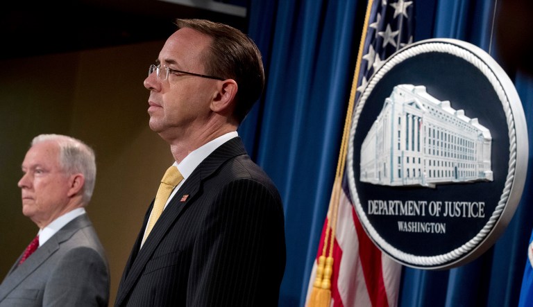 Deputy Attorney General Rod Rosenstein said 