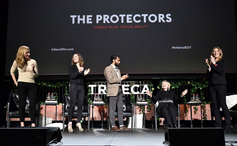 Hillary Clinton appears at a panel called 