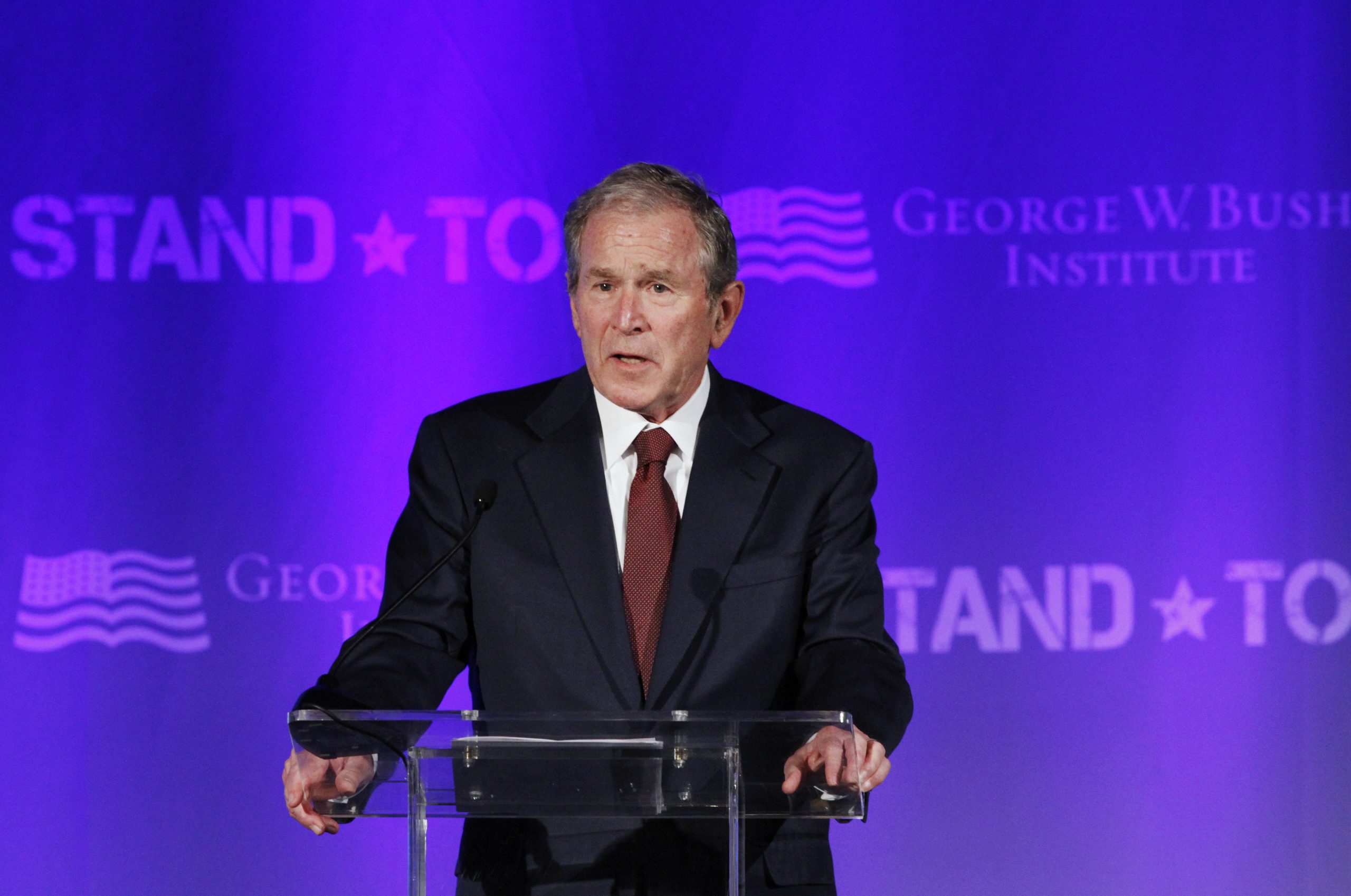 George W. Bush’s veiled shots at Trump open new front in Republican civil war