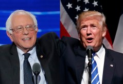 Trump claims Sanders supporters are heading his way
