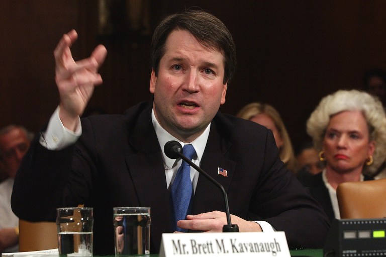 Brett Kavanaugh appears before the Senate Judiciary Committee on Capitol Hill Tuesday, April 26, 2004, on his nomination to be U. S. circuit judge for the District of Columbia Circuit. (AP Photo)Â 