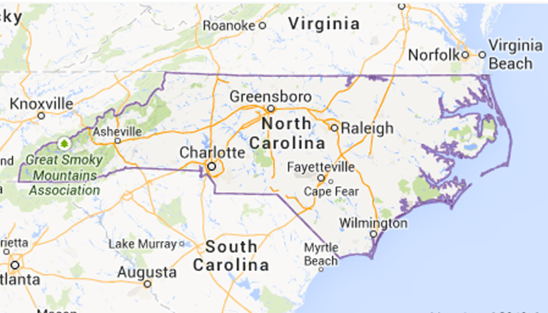 North Carolina is shifting its 2016 presidential primary from May until just after South Carolina votes, becoming the latest in a string of states that are trying to increase their influence on the quadrennial nominating contest. (Google maps)