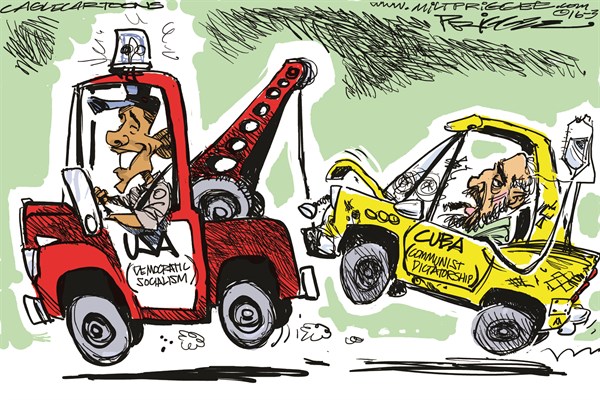Editorial cartoon: Obama’s towing service
